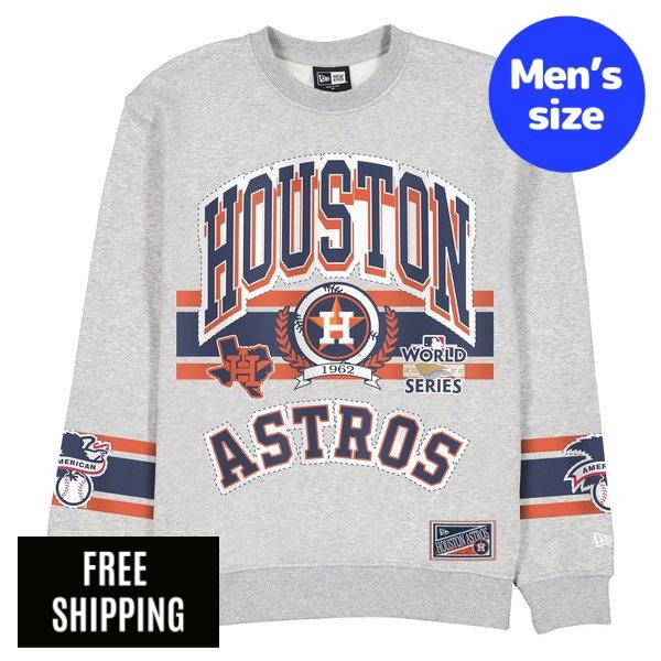 MLB メンズ トレーナー New Era ニューエラ ヒューストン・アストロズ 今井達也 Houston Astros Sport Classics Vintage Gray Crewneck 送料無料|USキッズウェア店