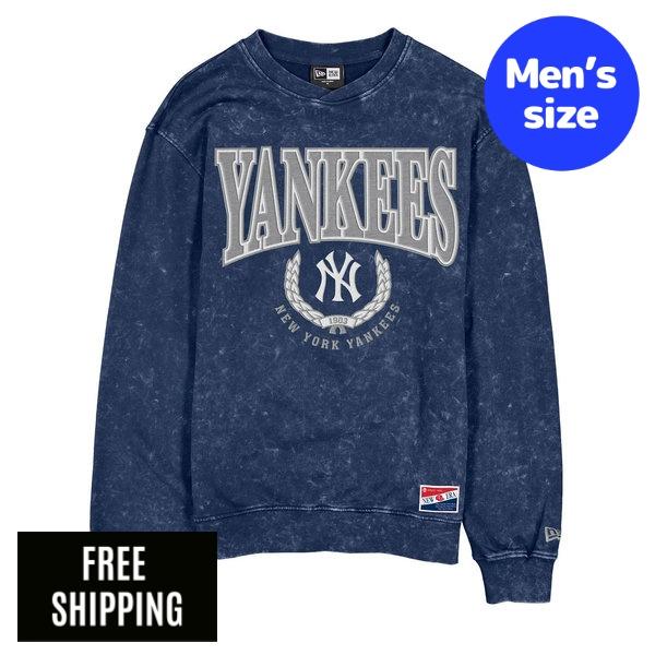 MLB メンズ トレーナー New Era ニューエラ ニューヨーク・ヤンキース ジャッジ New York Yankees Throwback Mineral Wash Crewneck 送料無料|USキッズウェア店