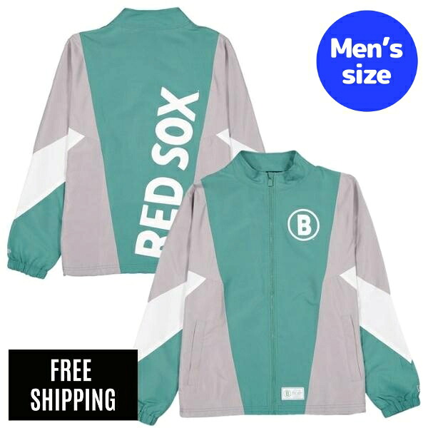 MLB メンズ ウィンドブレーカー ジャケット アウター New Era ニューエラ ボストン・レッドソックス 吉田正尚 Boston Red Sox 2026 City Connect Color Block Windbreaker 送料無料｜USキッズウェア店