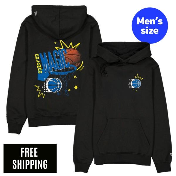 NBA オーランド・神通力 メンズ パーカー 長袖トップス New Era ニュー内鰓 Orlando Magic Hardwood Classics 90s Hoodie 貨物輸送無料