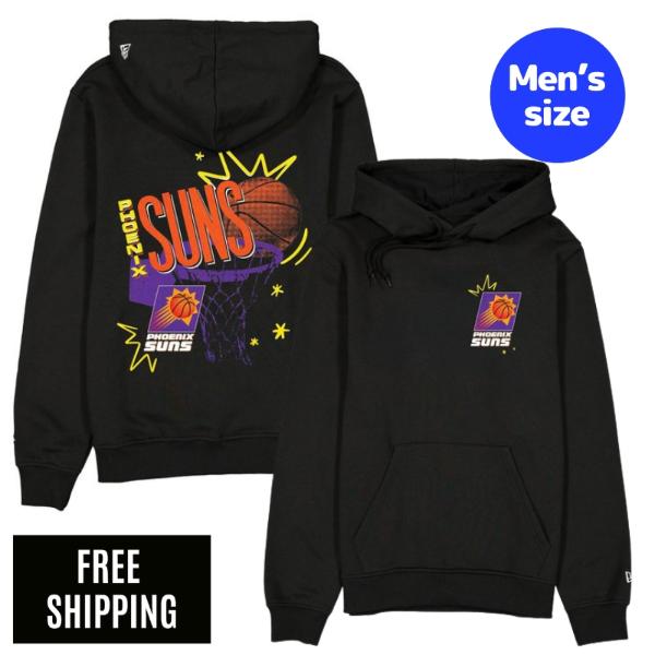 NBA フェニックス・サンズ メンズ パーカー 長袖トップス New Era ニュー内鰓 Phoenix Suns Hardwood Classics 90s Hoodie 貨物輸送無料