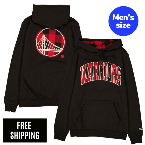 NBA ゴールデンステイト・ウォリアーズ ステフィン・カリー メンズ パーカー 長袖トップス New Era ニュー内鰓 Golden State Warriors Evergreen Check Hoodie 貨物輸送無料