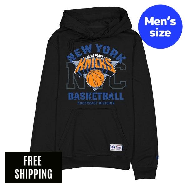 NBA ニューヨーク州・ニックス メンズ パーカー 長袖トップス New Era ニュー内鰓 New York Knicks 2025 City Edition Black Hoodie 貨物輸送無料