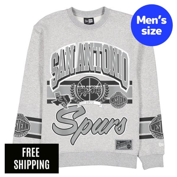NBA サンアントニオ・スパーズ ビクター・ウェンバンヤマ ウェンビー メンズ トレーナー 長袖トップス New Era ニューエラ San Antonio Spurs Sport Classics Vintage Gray Crewneck 送料無料|USキッズウェア店
