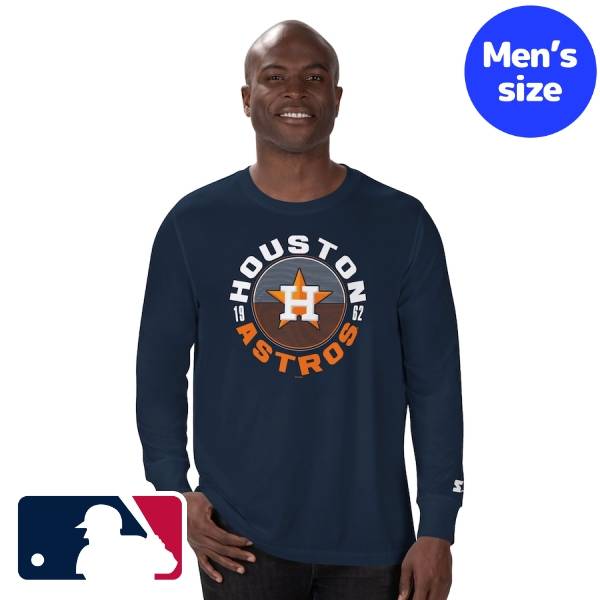 【送料無料】 MLB公式 メジャーリーグオフィシャル スターター メンズ 長袖Tシャツ ロンT トップス ヒューストン・アストロズ Houston Astros Starter Halftime Long Sleeve T-Shirt