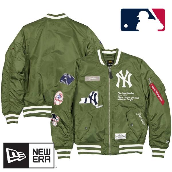 【送料無料】 MLB公式 正規品 メジャーリーグオフィシャル メンズ スタジャン ボンバージャケット MA-1 アウター ジャンパー ニューエラ New Era x Alpha Industries ジャッジ ニューヨーク・ヤンキース New York Yankees Full-Zip Bomber Jacket