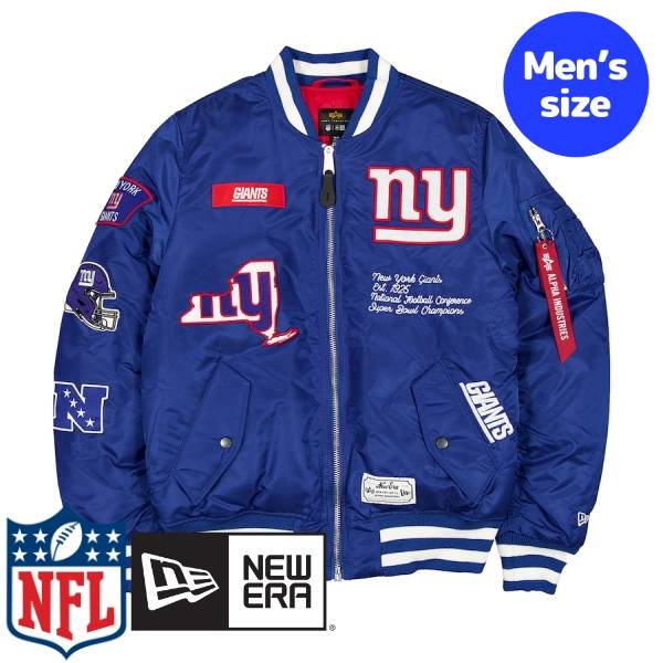 【送料無料】 NFL公式 メンズ アウター ジャケット MA-1 スタジャン ボンバージャケット ジャンパー アメフト ニューエラ New Era x Alpha Industries ニューヨーク・ジャイアンツ New York Giants New Era x Alpha Industries MA-1 Full-Zip Bomber Jacket