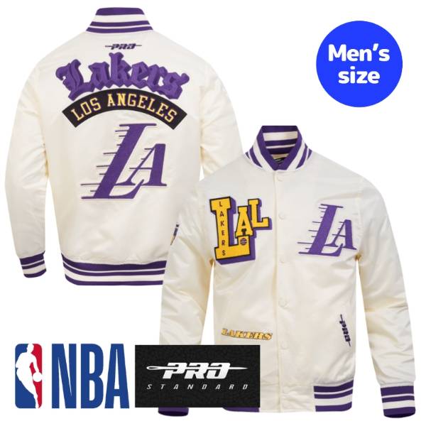 【送料無料】 NBA公式 正規品 メンズ アウター スタジャン ジャケット ジャンパー プロスタンダード Pro Standard レブロン・ジェームズ 八村塁 ルカ・ドンチッチ ロサンゼルス・レイカーズ LOS ANGELES LAKERS BEST OF MEN'S RIB SATIN JACKET