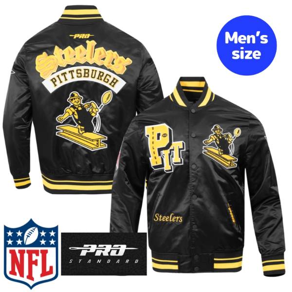 【送料無料】 NFL公式 正規品 メンズ アウター スタジャン ジャケット ジャンパー プロスタンダード Pro Standard ピッツバーグ・スティーラーズ PITTSBURGH STEELERS BEST OF MEN'S RIB SATIN JACKET