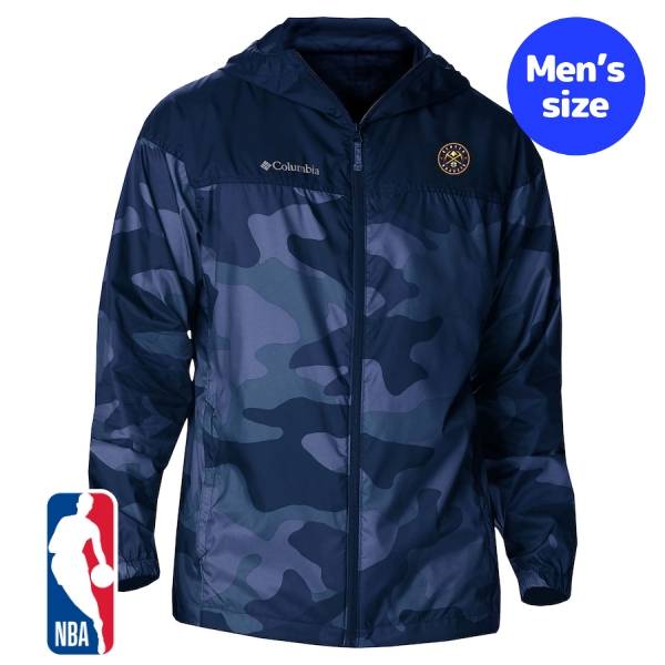 【送料無料】 NBA公式 オフィシャル メンズ ウィンドブレーカー アウター ジャケット Columbia コロンビア デンバー・ナゲッツ 二コラ・ヨキッチ Denver Nuggets Columbia Camo Flash Challenger Windbreaker Full-Zip Jacket