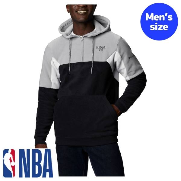【送料無料】 NBA公式 オフィシャルアイテム メンズ パーカー フーディー トレーナー 長袖トップス Columbia コロンビア ブルックリン・ネッツ Brooklyn Nets Lodge Quarter-Zip Hoodie