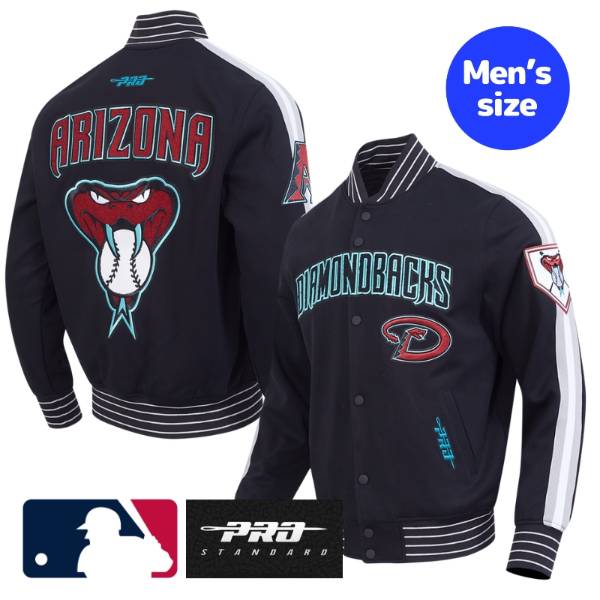 【送料無料】 MLB公式 メジャーリーグオフィシャル メンズ アウター ジャケット スタジャン バーシティジャケット プロスタンダード Pro Standard アリゾナ・ダイヤモンドバックス ARIZONA DIAMONDBACKS CURRENT LOGO PRO GAME DAY DOUBLE KNIT JACKET