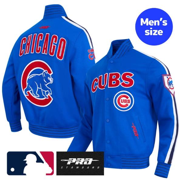 【送料無料】 MLB公式 メジャーリーグオフィシャル メンズ アウター ジャケット スタジャン バーシティジャケット プロスタンダード Pro Standard 今永昇太 鈴木誠也 シカゴ・カブス CHICAGO CUBS CURRENT LOGO PRO GAME DAY DOUBLE KNIT JACKET