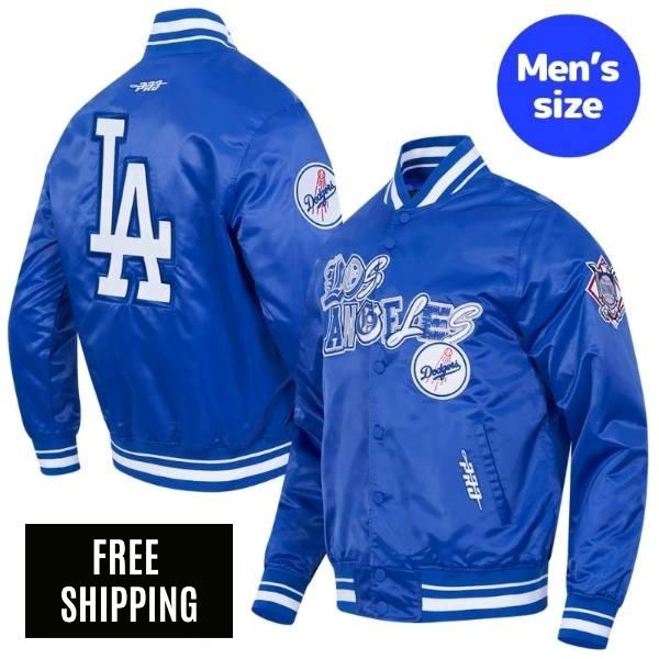 【貨物輸送無料】 MLB 大リーグ競技団体 メンズ スタジャン バーシティジャケット アウター Pro Standard 労働者階級判定基準 大谷翔平 山本由伸 佐々木朗希 天使の都市・ドジャース LOS ANGELES DODGERS CITY RANSOM RIB SATIN JACKET メンズファッション-コート・ジャケット