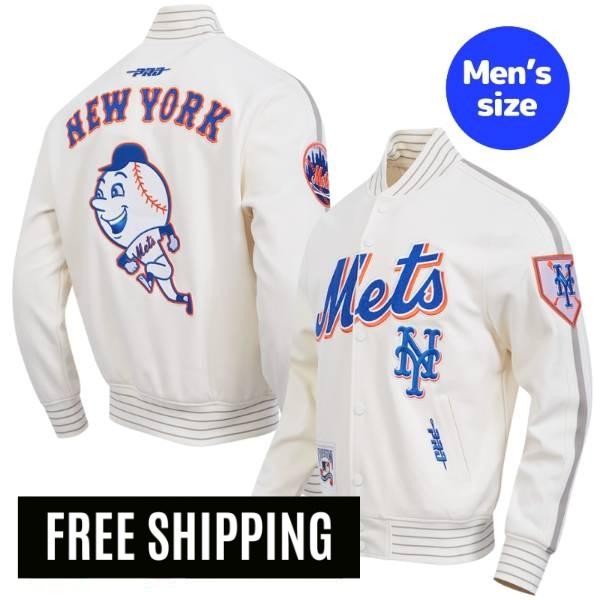 【貨物輸送無料】 MLB 大リーグ競技団体 メンズ アウター 上衣 スタジャン バーシティジャケット 労働者階級標準尺度 Pro Standard 千賀滉大 ニューヨーク州・メッツ NEW YORK METS COOPERSTOWN LOGO PRO GAME DAY DOUBLE KNIT JACKET