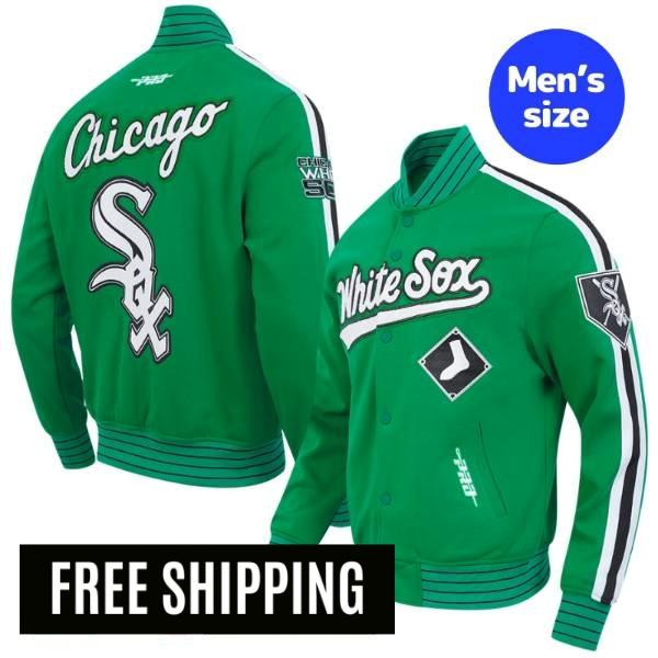 【貨物輸送無料】 MLB 大リーグ競技団体 メンズ アウター 上衣 スタジャン バーシティジャケット 労働者階級標準尺度 Pro Standard 風の強い町・白いこと靴下 CHICAGO WHITE SOX CURRENT LOGO PRO GAME DAY DOUBLE KNIT JACKET