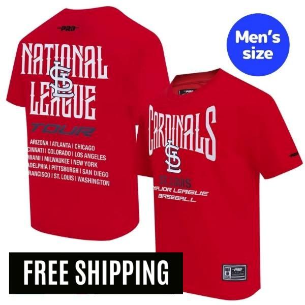 【送料無料】 MLB メジャーリーグ メンズ Tシャツ 半袖トップス プロスタンダード Pro Standard ヌートバー セントルイス・カージナルス カーディナルス ST. LOUIS CARDINALS CITY TOUR 2.0 COTTON JERSEY DROP SHOULDER TOP｜USキッズウェア店