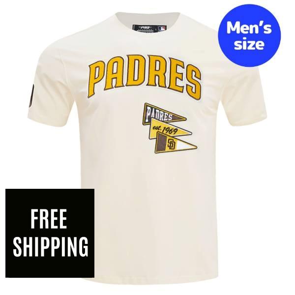 【送料無料】 MLB メジャーリーグ メンズ Tシャツ 半袖トップス プロスタンダード Pro Standard ダルビッシュ有 サンディエゴ・パドレス SAN DIEGO PADRES TEAM PENNANTS WORDMARK TOP｜USキッズウェア店