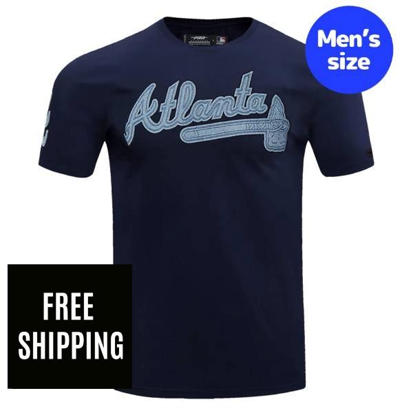 【送料無料】 MLB メジャーリーグ メンズ Tシャツ 半袖トップス プロスタンダード Pro Standard アトランタ・ブレーブス ATLANTA BRAVES VARSITY BLUES TOP|USキッズウェア店