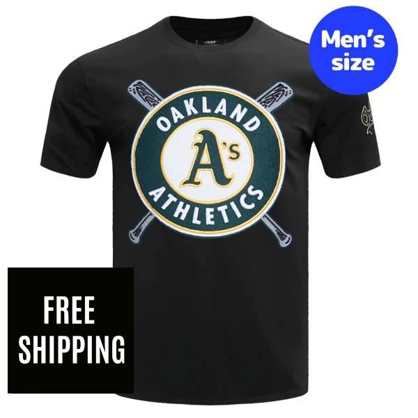 【送料無料】 MLB メジャーリーグ メンズ Tシャツ 半袖トップス プロスタンダード Pro Standard アスレチックス OAKLAND ATHLETICS MASHUP TOP｜USキッズウェア店