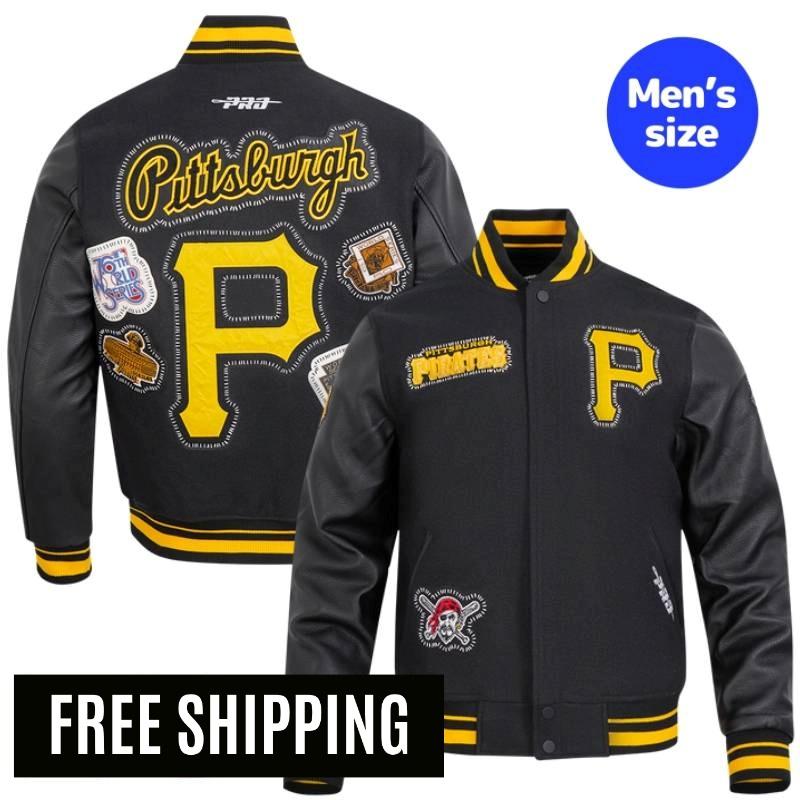 【貨物輸送無料】 MLB 置き目品 メンズ アウター スタジャン 上衣 ピッツバーグ・パイレーツ PITTSBURGH PIRATES DIY PICK STITCH MEN\u0027S RIB WOOL VARSITY JACKET 労働者階級標準尺度 Pro Standard