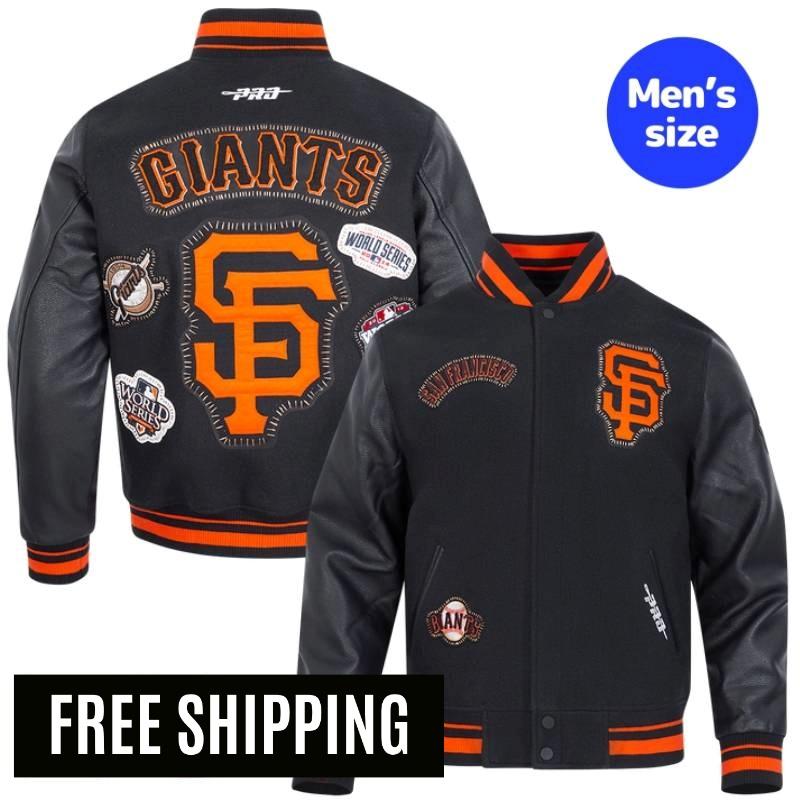【貨物輸送無料】 MLB 置き目品 メンズ アウター スタジャン 上衣 サンフランシスコ・ジャイアンツ SAN FRANCISCO GIANTS DIY PICK STITCH MEN\u0027S RIB WOOL VARSITY JACKET 労働者階級標準尺度 Pro Standard