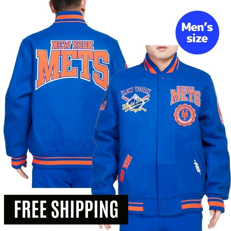 【送料無料】 MLB 正規品 メンズ アウター スタジャン ジャケット ニューヨーク・メッツ 千賀滉大 NEW YORK METS CREST EMBLEM RIB WOOL VARSITY JACKET プロスタンダード Pro Standard｜USキッズウェア店