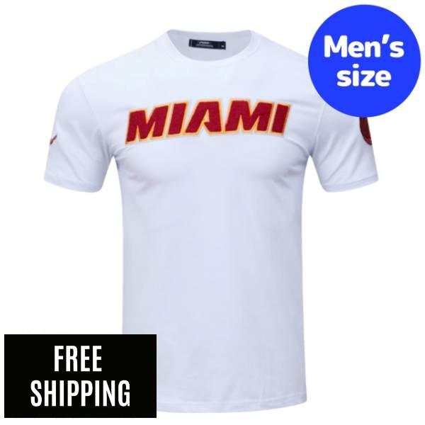 【送料無料】 Pro Standard プロスタンダード NBA メンズ Tシャツ 半袖トップス マイアミ・ヒート MIAMI HEAT CLASSIC CHENILLE T-SHIRT｜USキッズウェア店