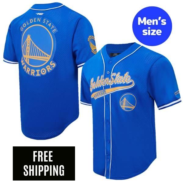 【送料無料】 NBA アイテム メンズ ジャージ ユニフォームトップ 半袖トップス Tシャツ Pro Standard プロスタンダード ゴールデンステイト・ウォリアーズ ステフィン・カリー GOLDEN STATE WARRIORS SCRIPT TAIL MEN'S MESH BUTTON DOWN SHIRT｜USキッズウェア店 24,503円