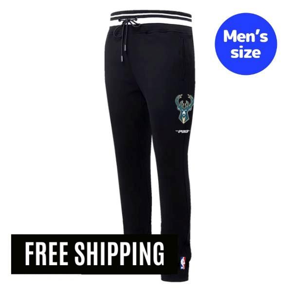 【送料無料】 NBA 正規品 メンズ スウェットパンツ ジョガーパンツ ボトムス プロスタンダード Pro Standard ミルウォーキー・バックス MILWAUKEE BUCKS SCRIPT TAIL MEN'S RIB FLEECE SWEATPANT｜USキッズウェア店