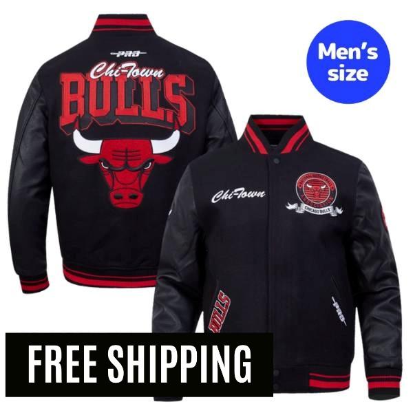 【送料無料】 NBA 正規品 メンズ アウター スタジャン ジャケット ジャンパー プロスタンダード Pro Standard シカゴ・ブルズ CHICAGO BULLS TEAM BADGE MEN'S RIB WOOL VARSITY JACKET｜USキッズウェア店