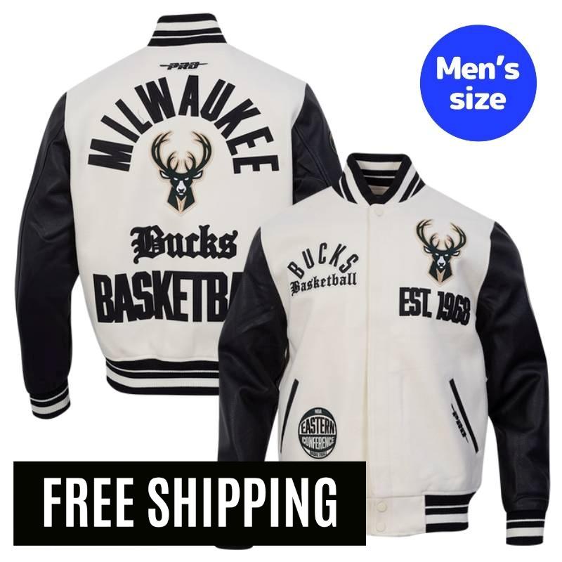 【送料無料】 NBA 正規品 メンズ アウター スタジャン ジャケット ミルウォーキー・バックス MILWAUKEE BUCKS MODERN ORIGINALS MEN'S RIB WOOL VARSITY JACKET プロスタンダード Pro Standard|USキッズウェア店