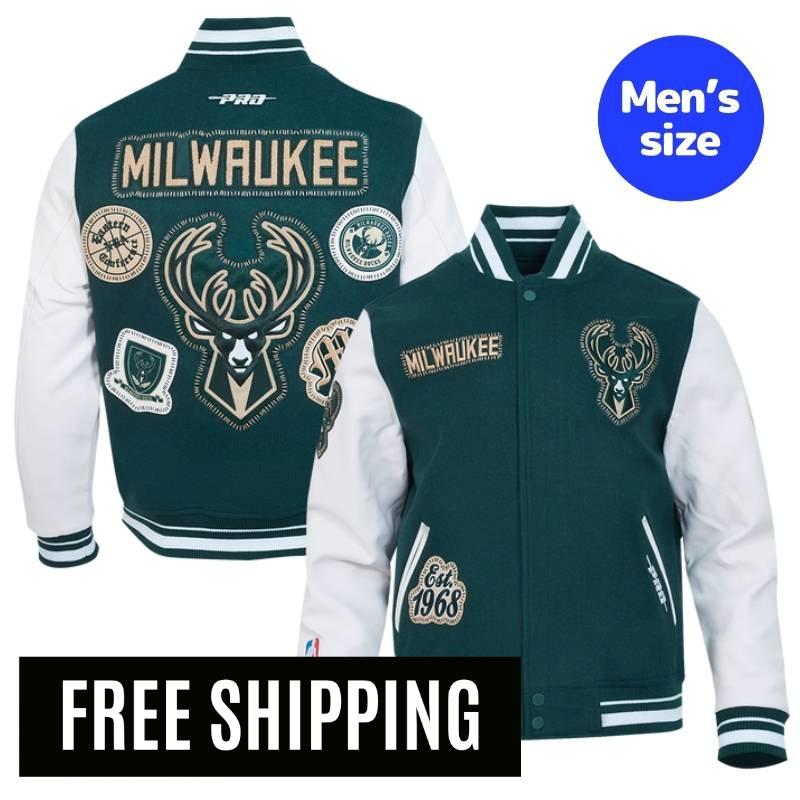 【送料無料】 NBA 正規品 メンズ アウター スタジャン ジャケット ミルウォーキー・バックス MILWAUKEE BUCKS DIY PICK STITCH MEN'S RIB WOOL VARSITY JACKET プロスタンダード Pro Standard|USキッズウェア店