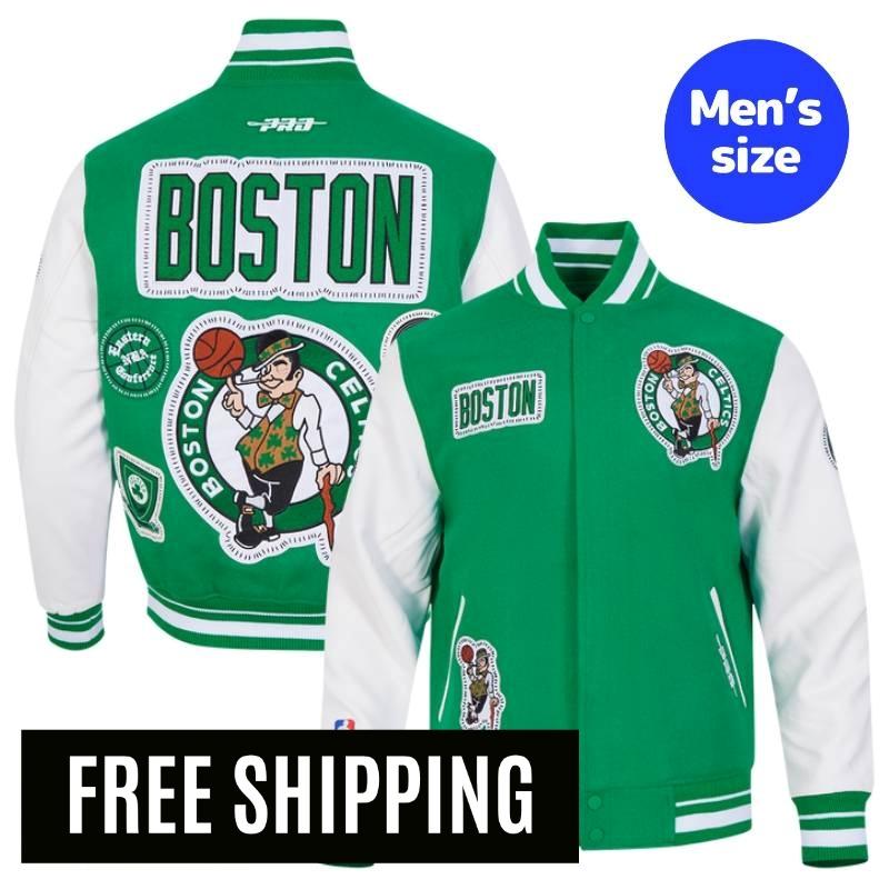 【送料無料】 NBA 正規品 メンズ アウター スタジャン ジャケット ボストン・セルティックス ジェイソン・テイタム BOSTON CELTICS DIY PICK STITCH MEN'S RIB WOOL VARSITY JACKET プロスタンダード Pro Standard｜USキッズウェア店
