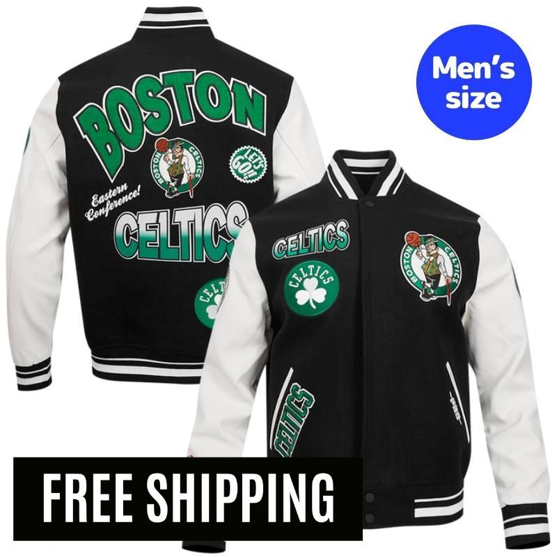 【貨物輸送無料】 NBA 置き目品 メンズ アウター スタジャン 上衣 ボストン・セルティックス ジェイソン・テイタム BOSTON CELTICS TURN IT UP MEN\u0027S RIB WOOL VARSITY JACKET 労働者階級標準尺度 Pro Standard