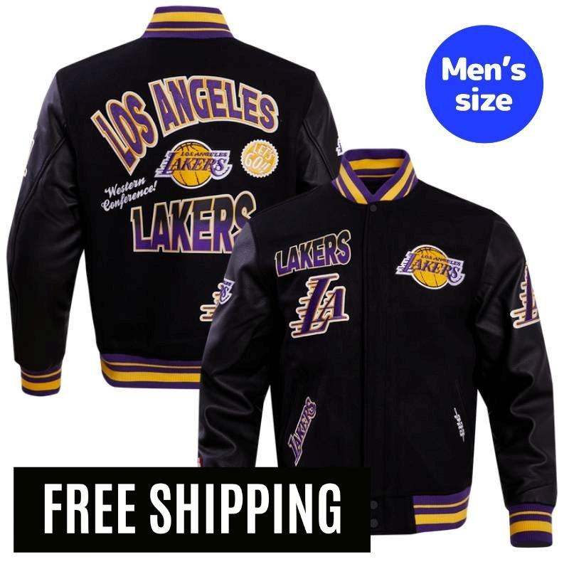 【貨物輸送無料】 NBA 置き目品 メンズ アウター スタジャン 上衣 ロサンゼルス・レイカーズ レブロン・ウィリアム・ジェームズ 八村塁 ルカ・ドンチッチ LOS ANGELES LAKERS TURN IT UP MEN\u0027S RIB WOOL VARSITY JACKET 労働者階級標準尺度 Pro Standard