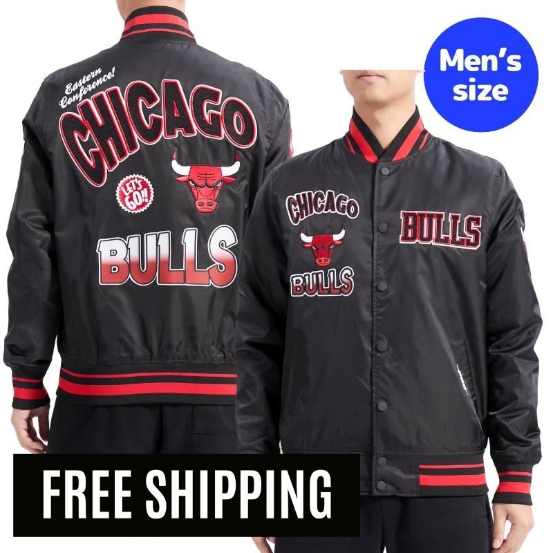 【送料無料】 NBA 正規品 メンズ アウター スタジャン サテンジャケット ナイロンジャンパー シカゴ・ブルズ CHICAGO BULLS TURN IT UP MEN RIB SATIN JACKET プロスタンダード Pro Standard