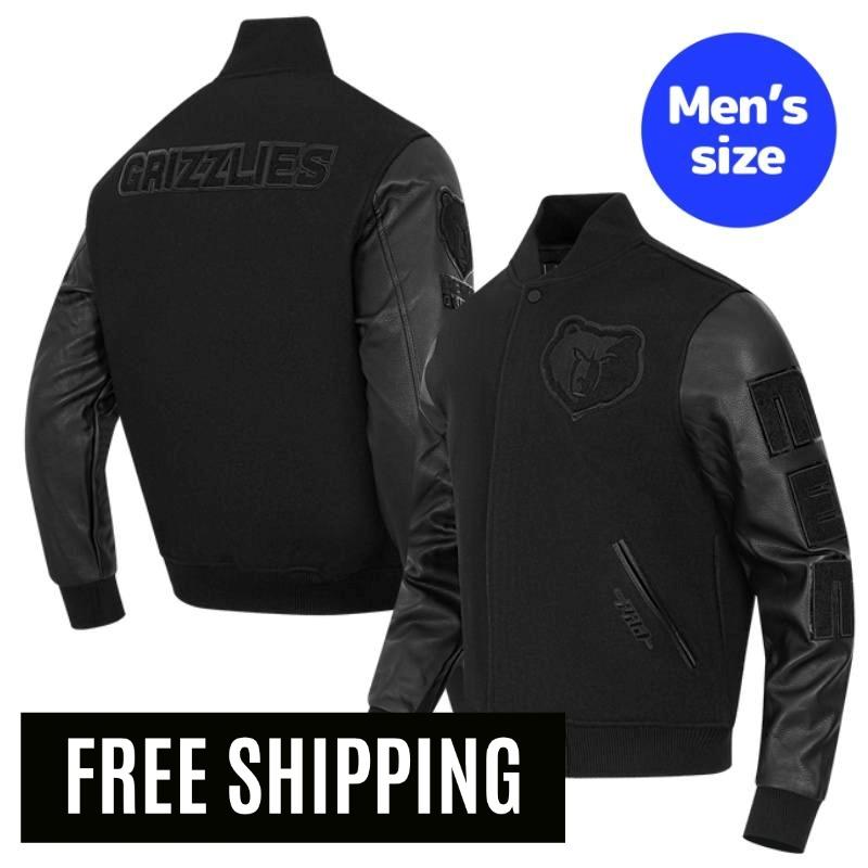 Pro Standard 労働者階級標準尺度 NBA 置き目品 メンズ スタジャン 上衣 アウター 前掛け メンフィス・グリズリーズ ジャ・モラント MEMPHIS GRIZZLIES TRIPLE BLACK WOOL MEN\u0027S VARSITY JACKET 【貨物輸送無料】