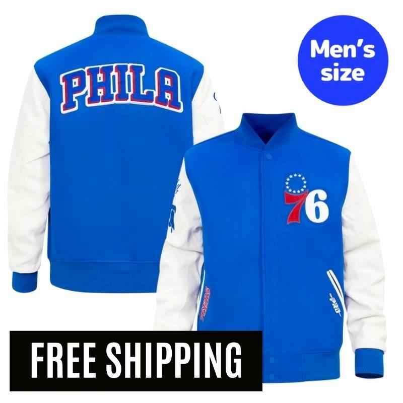 Pro Standard 労働者階級標準尺度 NBA 置き目品 メンズ スタジャン 上衣 アウター 前掛け フィラデルフィア・セブンティシクサーズ PHILADELPHIA 76ers CLASSIC MEN\u0027S WOOL VARSITY JACKET 【貨物輸送無料】