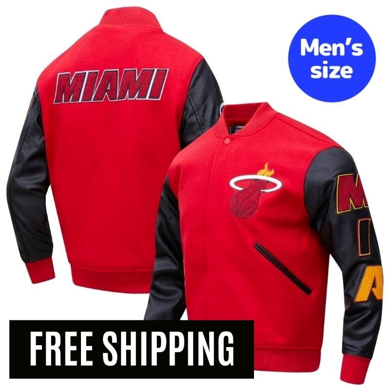 Pro Standard 労働者階級標準尺度 NBA 置き目品 メンズ スタジャン 上衣 アウター 前掛け マイアミ・ヒート MIAMI HEAT CLASSIC WOOL MEN\u0027S VARSITY JACKET 【貨物輸送無料】