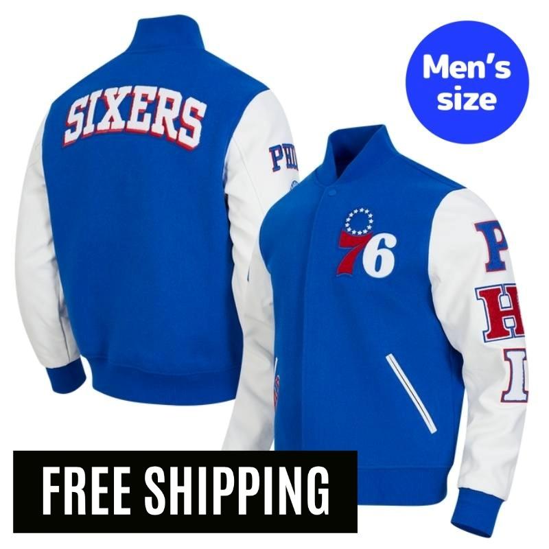 Pro Standard 労働者階級標準尺度 NBA 置き目品 メンズ スタジャン 上衣 アウター 前掛け フィラデルフィア・セブンティシクサーズ PHILADELPHIA 76ERS CLASSIC WOOL MEN\u0027S VARSITY JACKET 【貨物輸送無料】