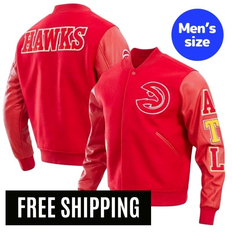 Pro Standard 労働者階級標準尺度 NBA 置き目品 メンズ スタジャン 上衣 アウター 前掛け ジョージアの州都・ホークス ATLANTA HAWKS CLASSIC WOOL MEN\u0027S VARSITY JACKET 【貨物輸送無料】
