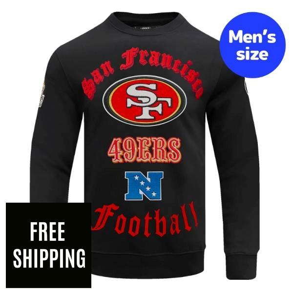 【送料無料】 Pro Standard プロスタンダード NFL アメフト メンズ トレーナー 長袖トップス サンフランシスコ・49ers SAN FRANCISCO 49ERS OLD ENGLISH CREWNECK｜USキッズウェア店