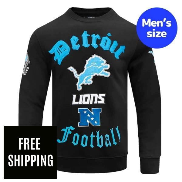 【送料無料】 Pro Standard プロスタンダード NFL アメフト メンズ トレーナー 長袖トップス デトロイト・ライオンズ DETROIT LIONS OLD ENGLISH CREWNECK｜USキッズウェア店