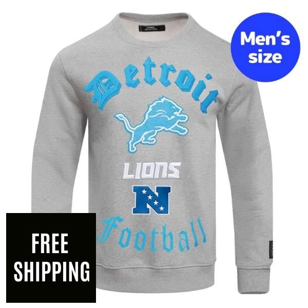 【送料無料】 Pro Standard プロスタンダード NFL アメフト メンズ トレーナー 長袖トップス デトロイト・ライオンズ DETROIT LIONS OLD ENGLISH CREWNECK｜USキッズウェア店