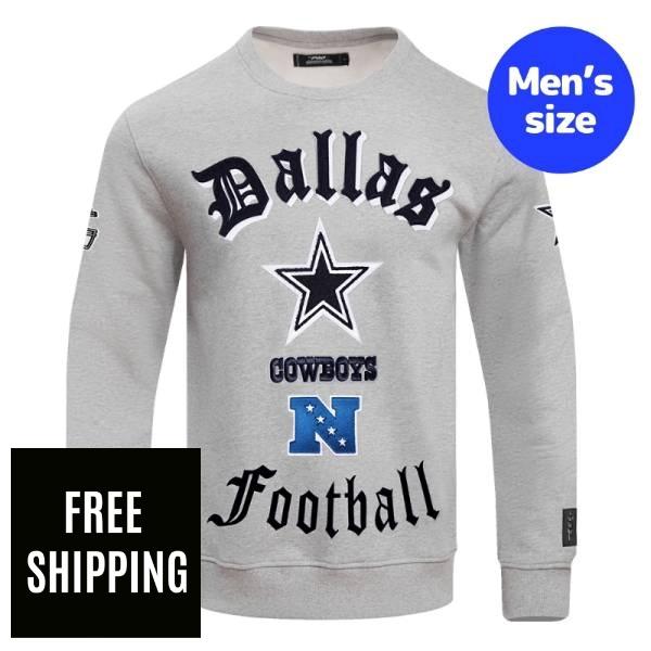 【送料無料】 Pro Standard プロスタンダード NFL アメフト メンズ トレーナー 長袖トップス ダラス・カウボーイズ DALLAS COWBOYS OLD ENGLISH CREWNECK｜USキッズウェア店