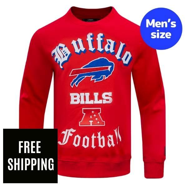 【送料無料】 Pro Standard プロスタンダード NFL アメフト メンズ トレーナー 長袖トップス バッファロー・ビルズ BUFFALO BILLS OLD ENGLISH CREWNECK|USキッズウェア店