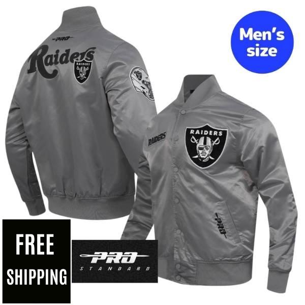 【送料無料】 NFL 正規品 メンズ アウター スタジャン ナイロンジャケット プロスタンダード Pro Standard ラスベガス・レイダース LAS VEGAS RAIDERS SOUVENIR SATIN JACKET|USキッズウェア店