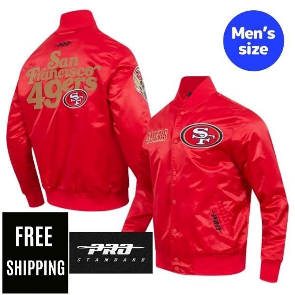 【送料無料】 NFL 正規品 メンズ アウター スタジャン ナイロンジャケット プロスタンダード Pro Standard サンフランシスコ・49ers SAN FRANCISCO 49ERS SOUVENIR SATIN JACKET|USキッズウェア店