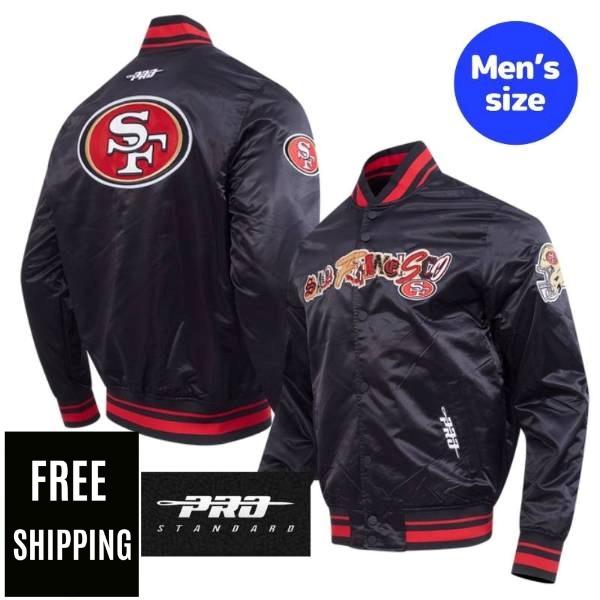 【送料無料】 NFL 正規品 メンズ アウター スタジャン ナイロンジャケット プロスタンダード Pro Standard サンフランシスコ・49ers SAN FRANCISCO 49ERS CITY RANSOM RIB SATIN JACKET